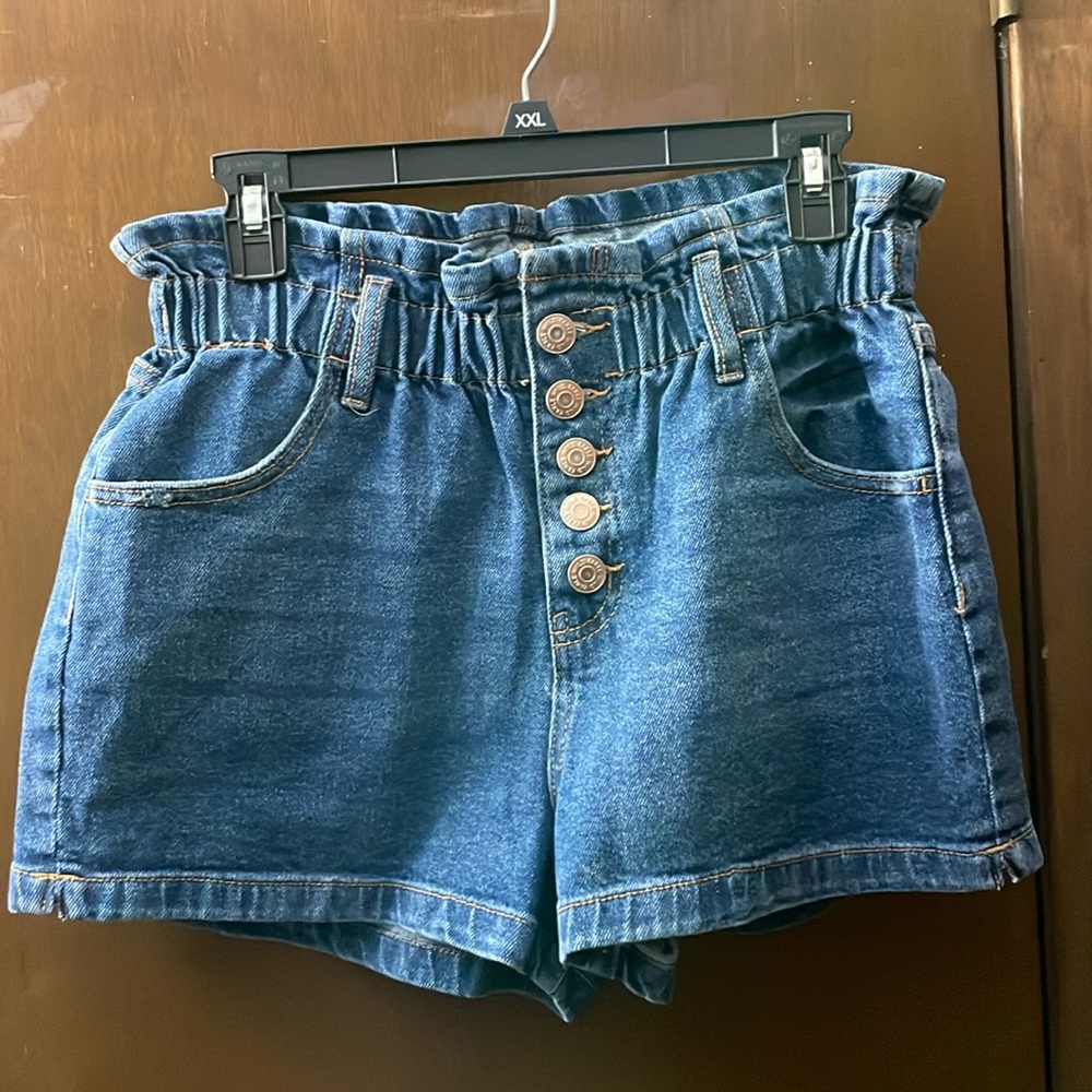 Wild Fable High Rise Paperbag Denim Shorts